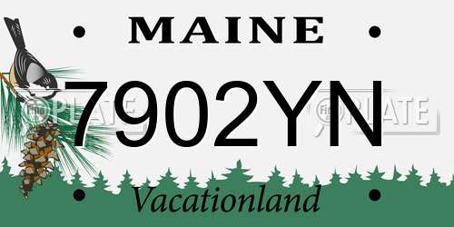 7902YN Maine License Plate