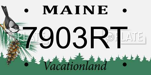 7903RT Maine License Plate