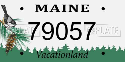 79057 Maine License Plate