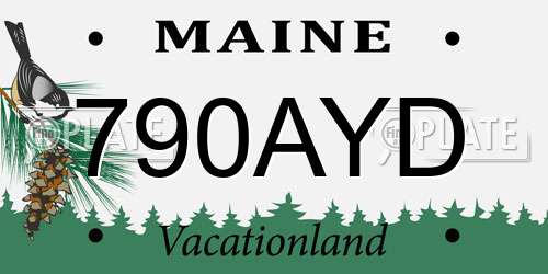 790AYD Maine License Plate