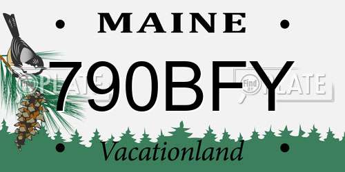 790BFY Maine License Plate