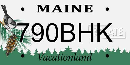 790BHK Maine License Plate