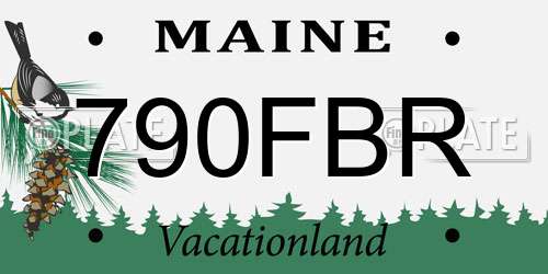 790FBR Maine License Plate