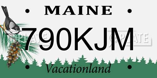 790KJM Maine License Plate