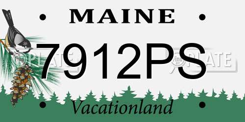 7912PS Maine License Plate