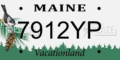 7912YP Maine License Plate