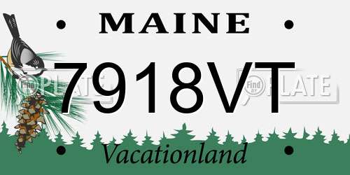 7918VT Maine License Plate
