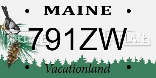 791ZW Maine License Plate