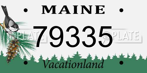 79335 Maine License Plate