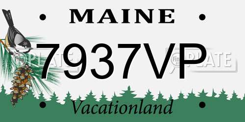 7937VP Maine License Plate