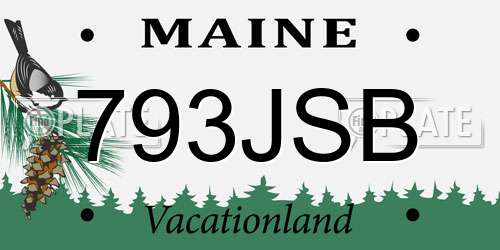 793JSB Maine License Plate