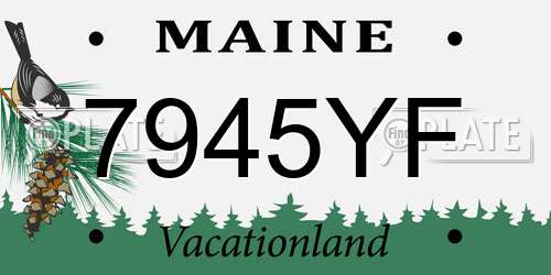 7945YF Maine License Plate