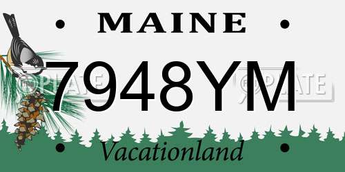 7948YM Maine License Plate