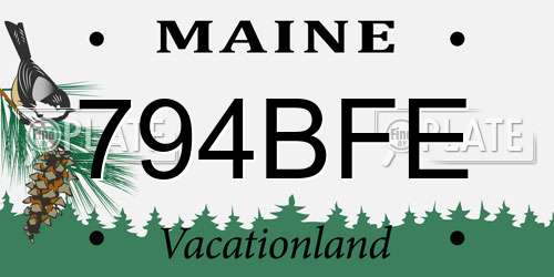 794BFE Maine License Plate