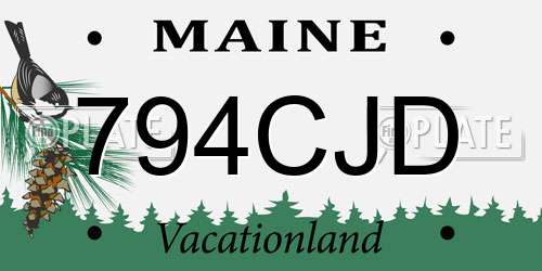 794CJD Maine License Plate