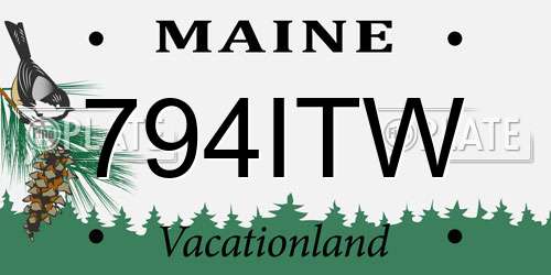 794ITW Maine License Plate