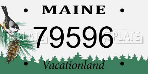 79596 Maine License Plate