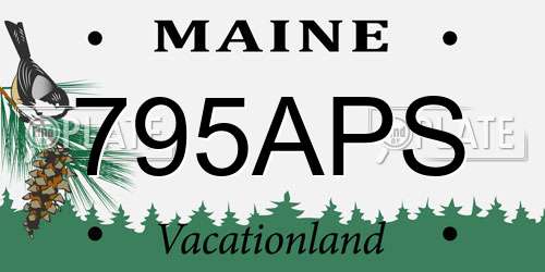 795APS Maine License Plate