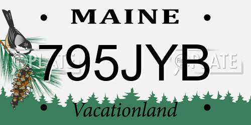 795JYB Maine License Plate