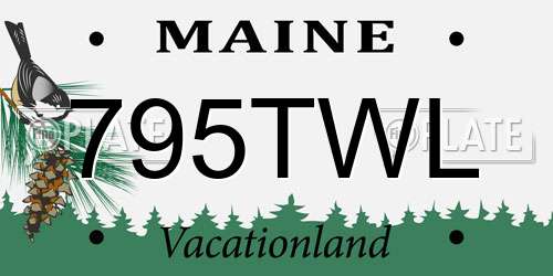 795TWL Maine License Plate