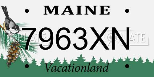 7963XN Maine License Plate