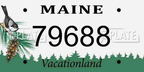 79688 Maine License Plate