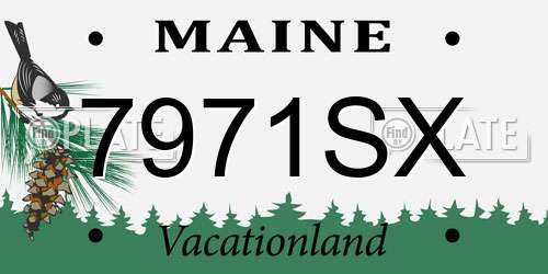 7971SX Maine License Plate