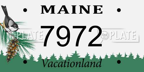 7972 Maine License Plate