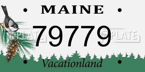 79779 Maine License Plate