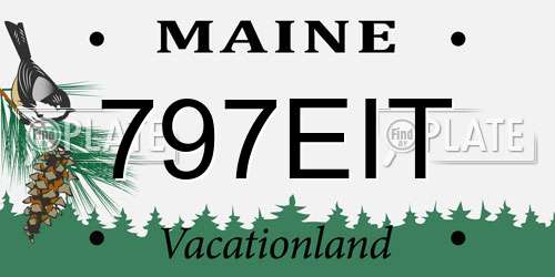 797EIT Maine License Plate