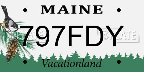 797FDY Maine License Plate