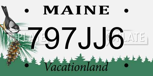 797JJ6 Maine License Plate