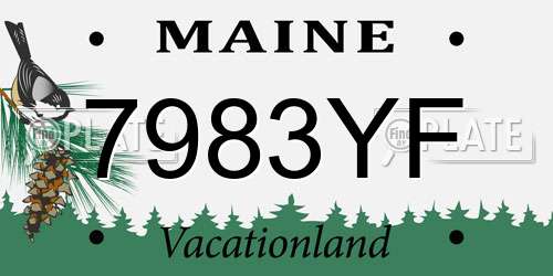 7983YF Maine License Plate