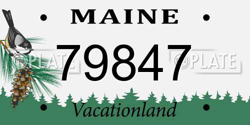 79847 Maine License Plate