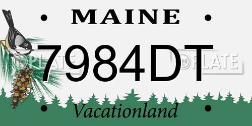 7984DT Maine License Plate