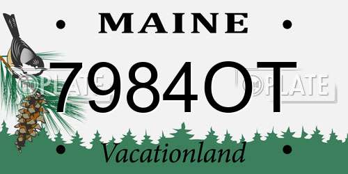 7984OT Maine License Plate