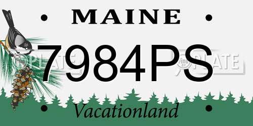 7984PS Maine License Plate
