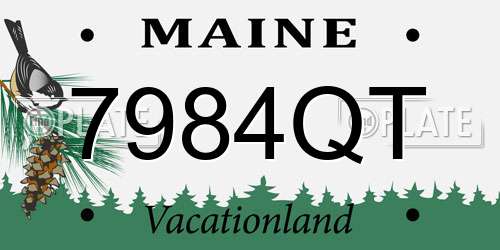 7984QT Maine License Plate