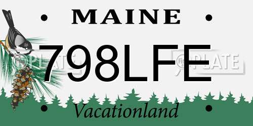 798LFE Maine License Plate