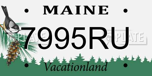 7995RU Maine License Plate