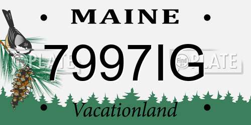 7997IG Maine License Plate
