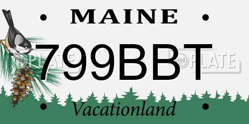 799BBT Maine License Plate