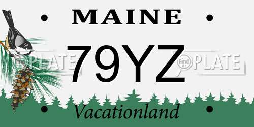 79YZ Maine License Plate