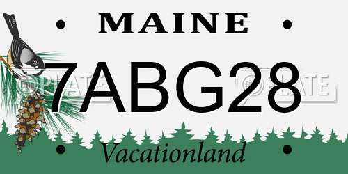 7ABG28 Maine License Plate