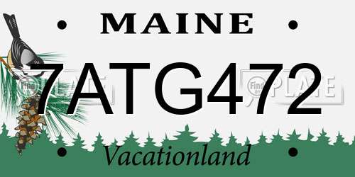 7ATG472 Maine License Plate