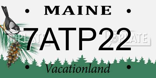 7ATP22 Maine License Plate