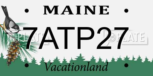 7ATP27 Maine License Plate