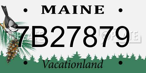 7B27879 Maine License Plate