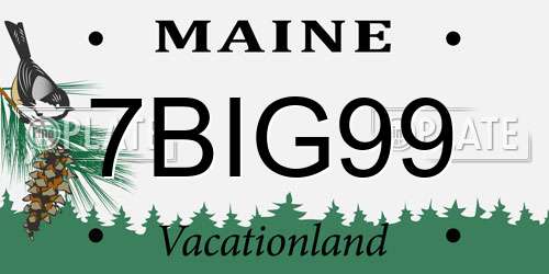 7BIG99 Maine License Plate