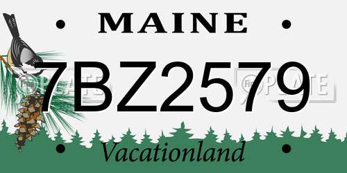 7BZ2579 Maine License Plate